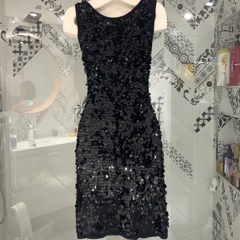 Like 🆕🌸VTG 90’ Beautiful Hand Sewn Sequins Little Black Dress